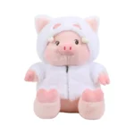 Adorable Fluffy Bear in Panda Hoodie Plush Toy, Soft Stuffed Animal, Cute Plush Doll for Home Decor & Collectibles