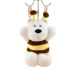 Cute Calico Cat in Bee Outfit Plush Bag, Soft Stuffed Animal Plush Shoulder Bag for Kids & Bulk Orders - 图片 3