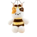 Cute Calico Cat in Bee Outfit Plush Bag, Soft Stuffed Animal Plush Shoulder Bag for Kids & Bulk Orders - 图片 2
