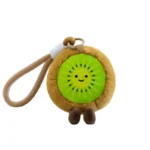 Cute Kiwi Slice Plush Keychain 🥝 Soft Fruit Shaped Stuffed Bag Charm with Smile & Tiny Legs | Bulk Wholesale for Gift & Accessory Shops