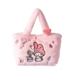 Wholesale Kawaii Kuromi Plush Tote Bag, Soft Fluffy Sanrio Character Handbag for Girls Gifts & Bulk Orders