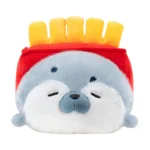 Cute French Fries Seal Plush Toy, Soft Stuffed Sea Animal with Fries Hat, Kawaii Food-Themed Plush Doll for Kids Gifts & Collectibles