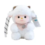 Cute Lamb Plush Toy, Soft Fluffy Sheep Stuffed Animal, Kawaii Baby Lamb Plush Doll for Kids Gifts & Home Decor
