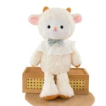 Cute Cream Lamb Plush Toy 🐑 Soft Fluffy Stuffed Sheep with Bow Tie & Furry Texture | Bulk Wholesale for Gift & Toy Shops