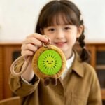 Cute Kiwi Slice Plush Keychain 🥝 Soft Fruit Shaped Stuffed Bag Charm with Smile & Tiny Legs | Bulk Wholesale for Gift & Accessory Shops - 图片 4