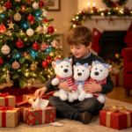 Cute West Highland Terrier Family Plush Toy Set 🐶 3PCS Soft Stuffed Westie Dog Dolls | Bulk Wholesale for Gift & Toy Shops - 图片 3