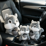 Cute Grey Squirrel Family Plush Toy Set 🐿️ 3PCS Soft Stuffed Animal Dolls | Bulk Wholesale for Gift & Toy Shops - 图片 3