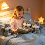 Cute Grey Squirrel Family Plush Toy Set 🐿️ 3PCS Soft Stuffed Animal Dolls | Bulk Wholesale for Gift & Toy Shops - 图片 6