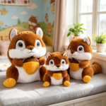 Cute Squirrel Family Plush Toy Set 🐿️ 3PCS Soft Stuffed Animal Dolls | Bulk Wholesale for Gift & Toy Shops - 图片 3