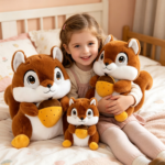 Cute Squirrel Family Plush Toy Set 🐿️ 3PCS Soft Stuffed Animal Dolls | Bulk Wholesale for Gift & Toy Shops - 图片 4