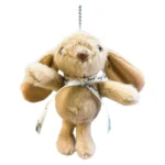 Cute Brown Bunny Plush Keychain 🐰 Soft Stuffed Rabbit Hanging Charm | Bulk Wholesale for Gift & Toy Shops - 图片 3